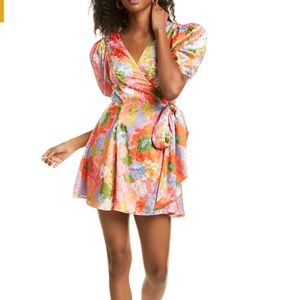 Anna Primrose Puff Sleeve Mini Dress
